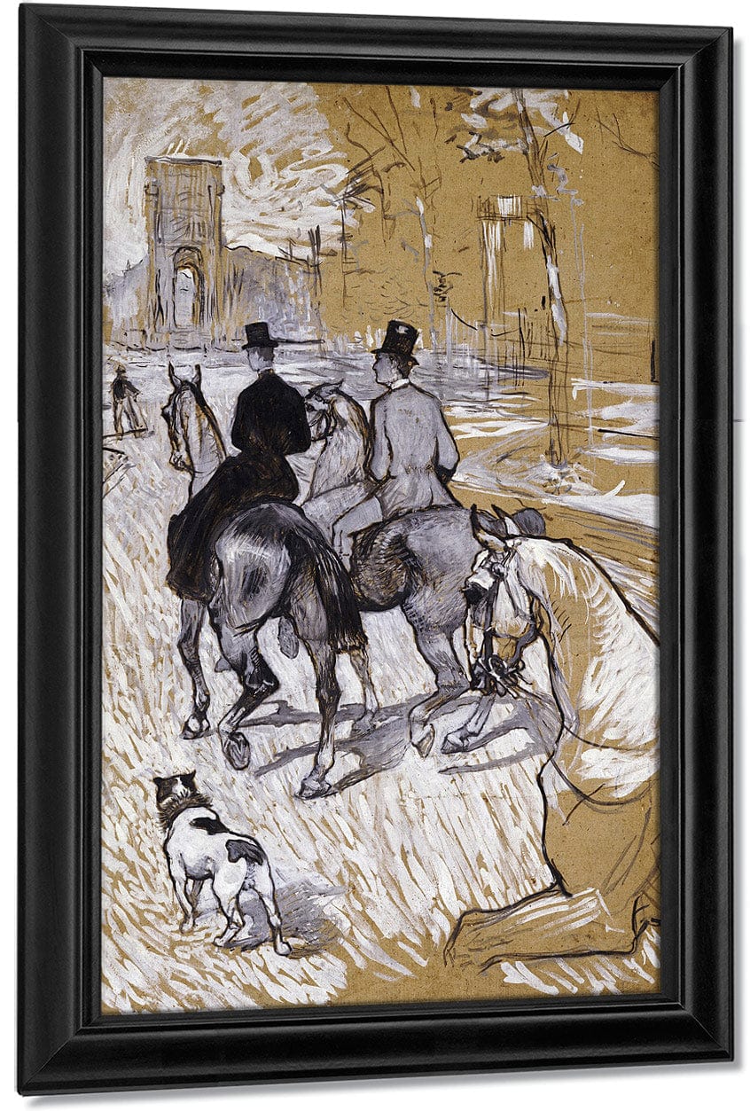 Riders On The Way To The Bois Du Bolougne By Henri Marie Raymond De Toulouse Lautrec Monfa Fine Art Print