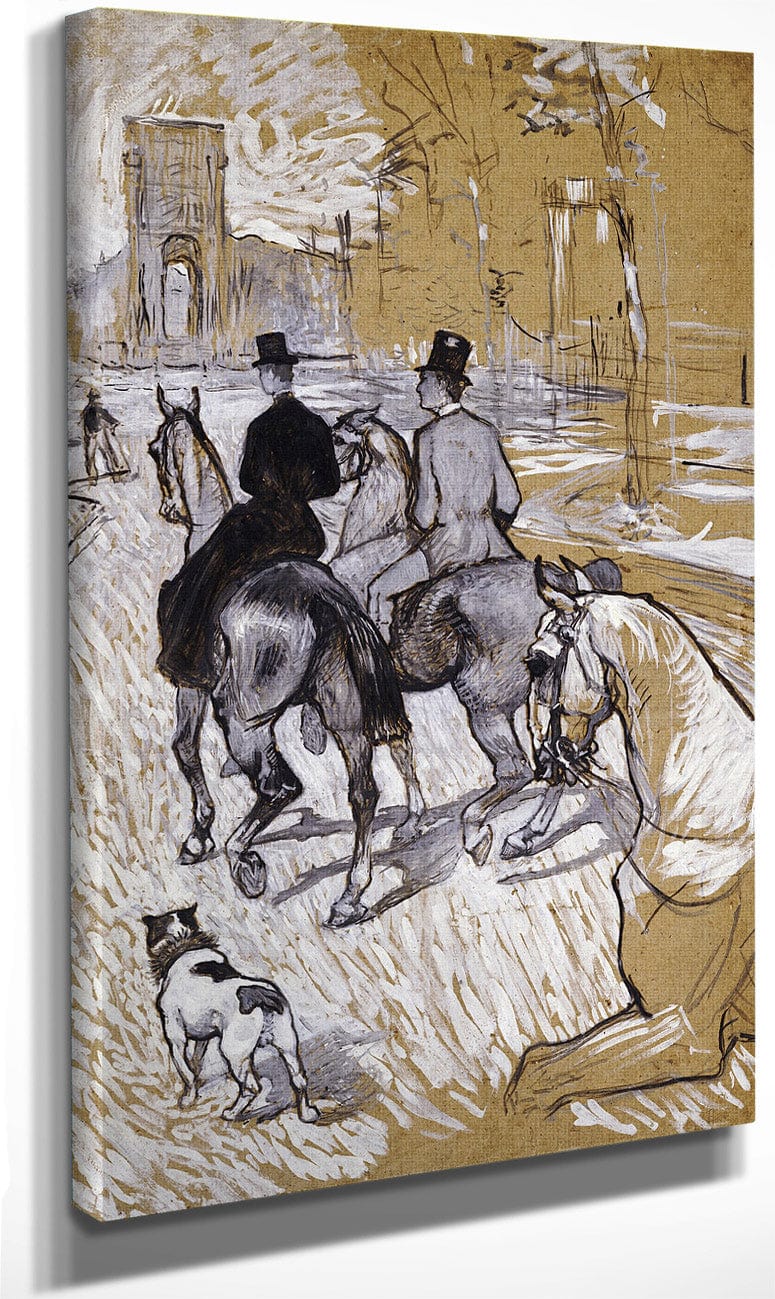 Riders On The Way To The Bois Du Bolougne By Henri Marie Raymond De Toulouse Lautrec Monfa Fine Art Print