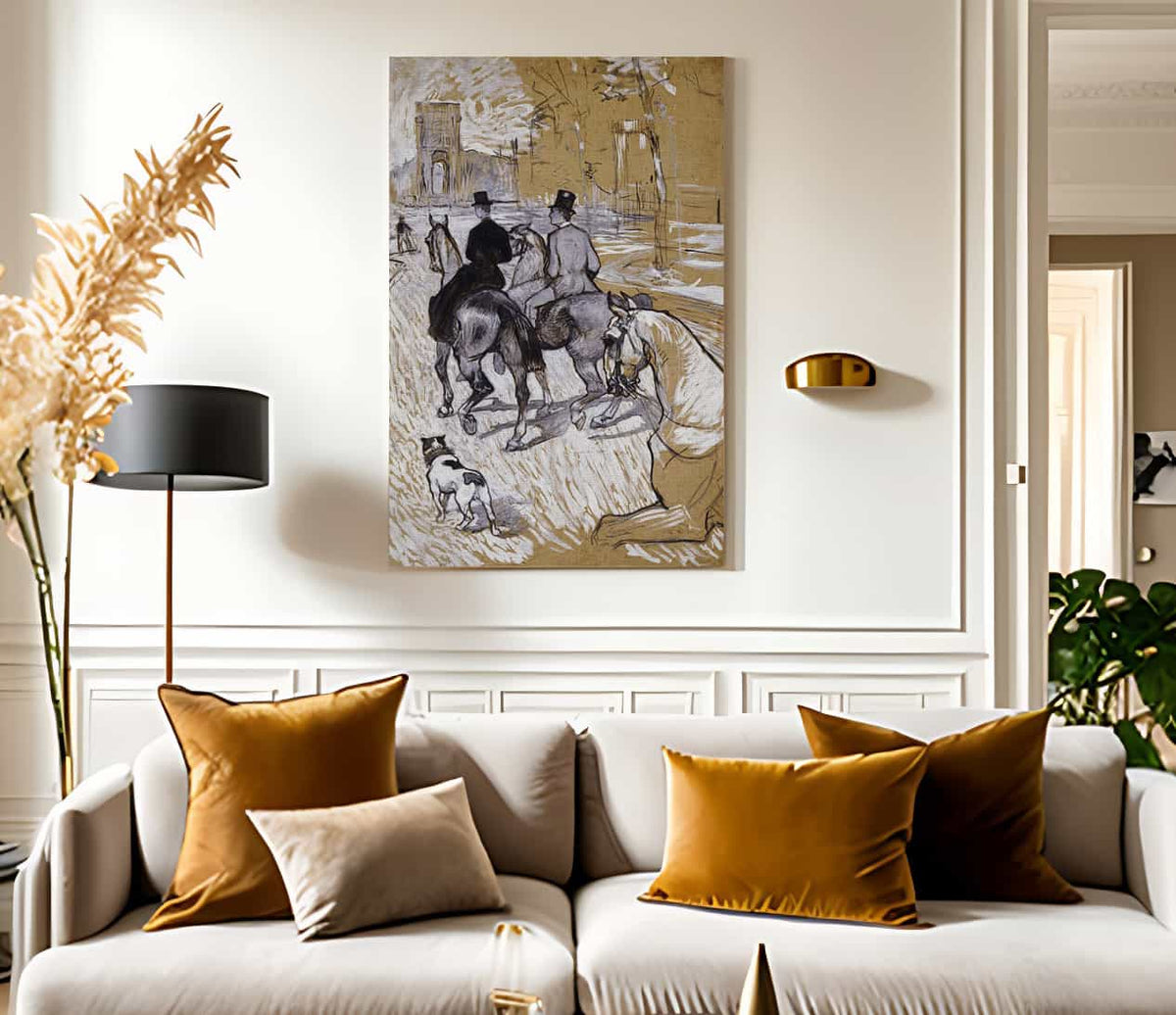 Riders On The Way To The Bois Du Bolougne By Henri Marie Raymond De Toulouse Lautrec Monfa Fine Art Print