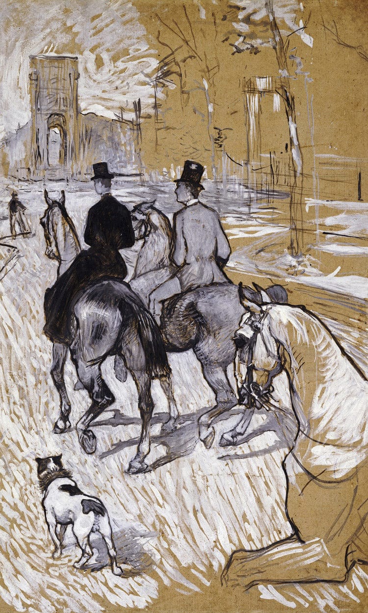 Riders On The Way To The Bois Du Bolougne By Henri Marie Raymond De Toulouse Lautrec Monfa Fine Art Print