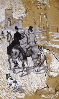 Riders On The Way To The Bois Du Bolougne By Henri Marie Raymond De Toulouse Lautrec Monfa Fine Art Print
