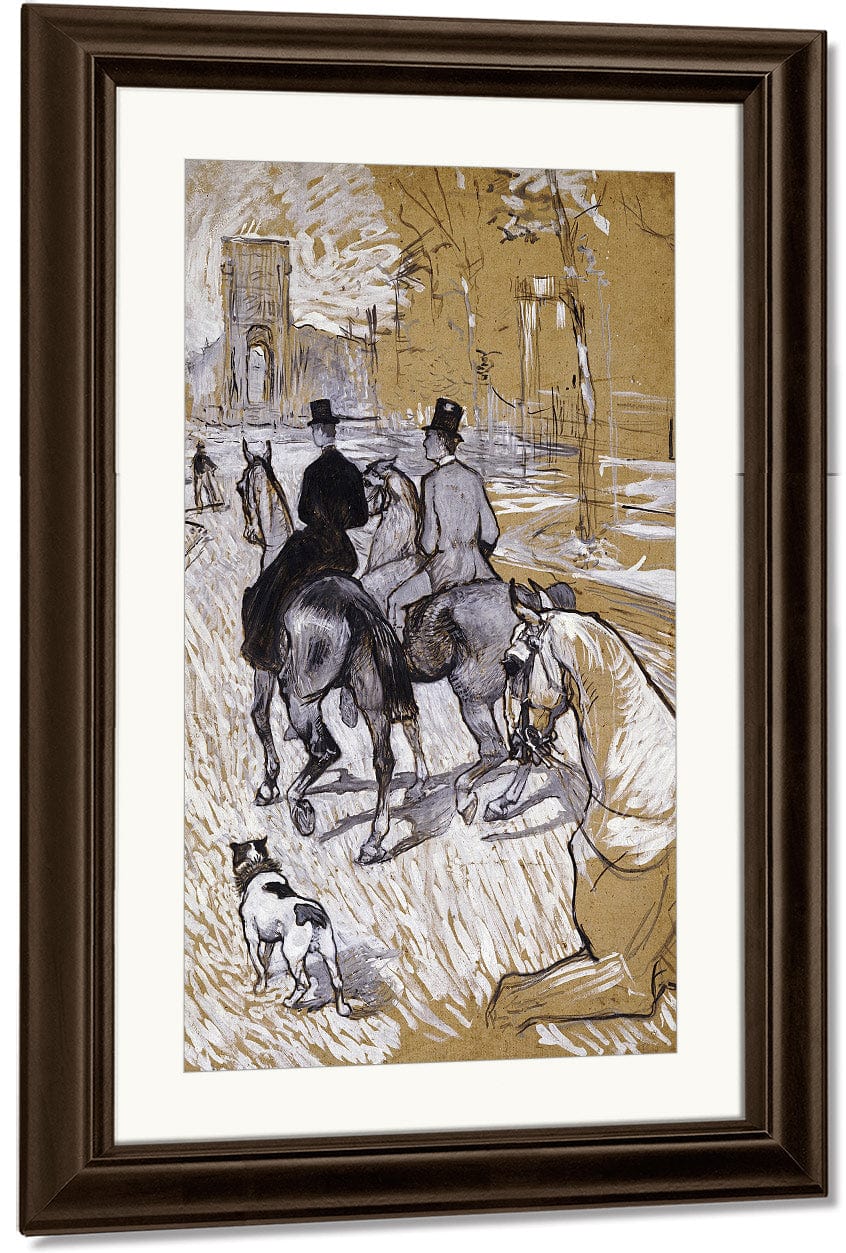 Riders On The Way To The Bois Du Bolougne By Henri Marie Raymond De Toulouse Lautrec Monfa Fine Art Print