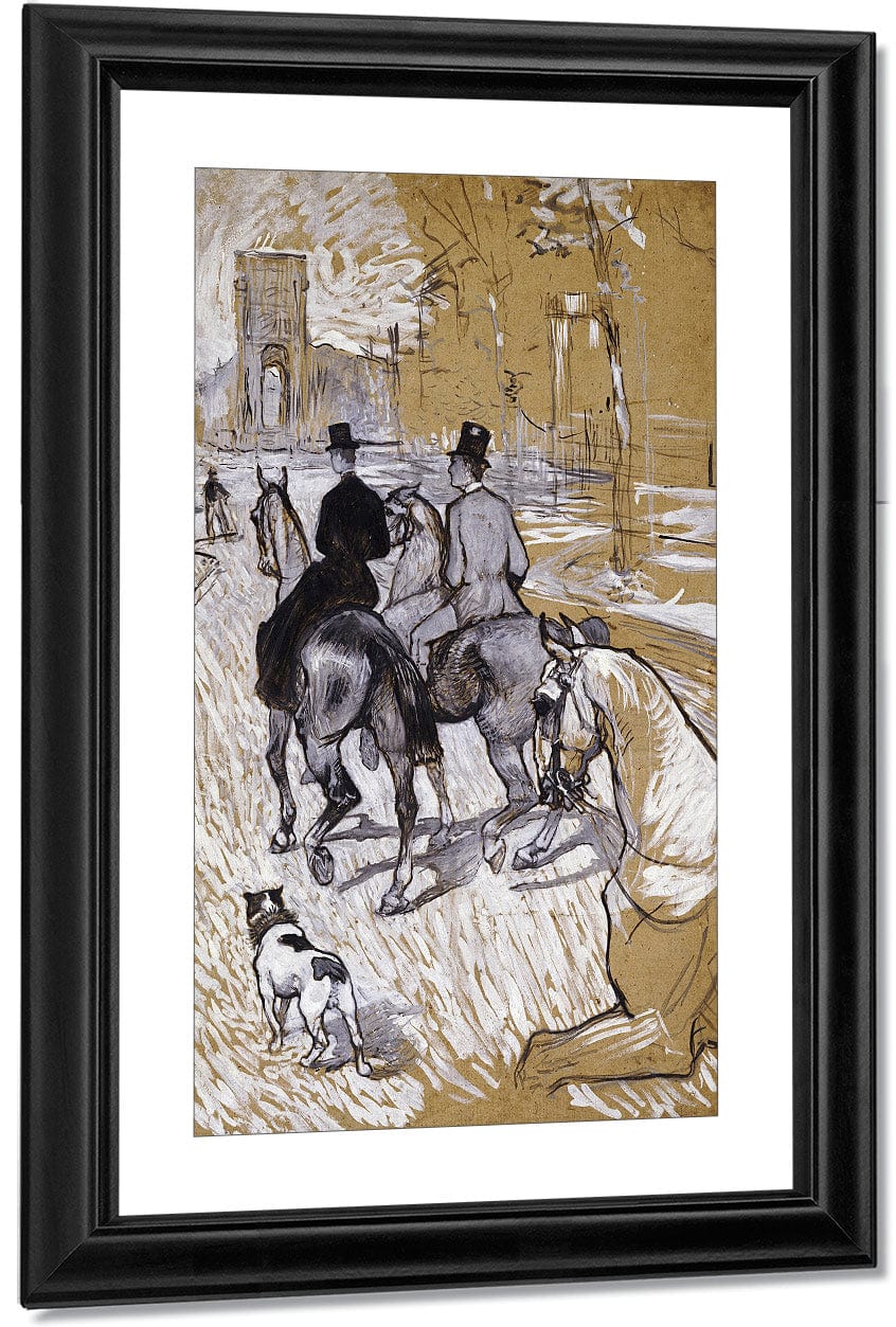 Riders On The Way To The Bois Du Bolougne By Henri Marie Raymond De Toulouse Lautrec Monfa Fine Art Print