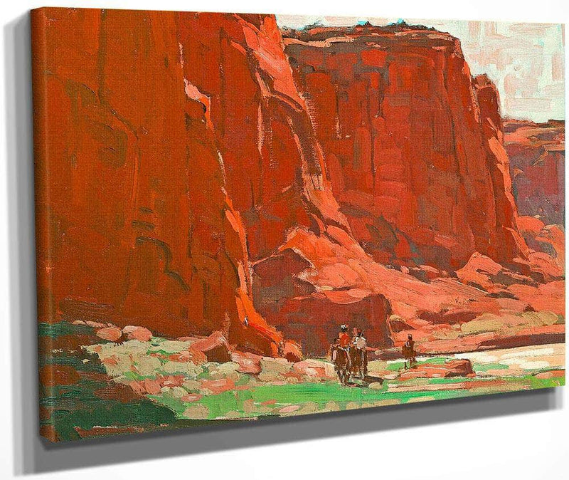 Riders Passing Through, Canyon De Chelly, Arizona By Edgar Payne Fine Art Print