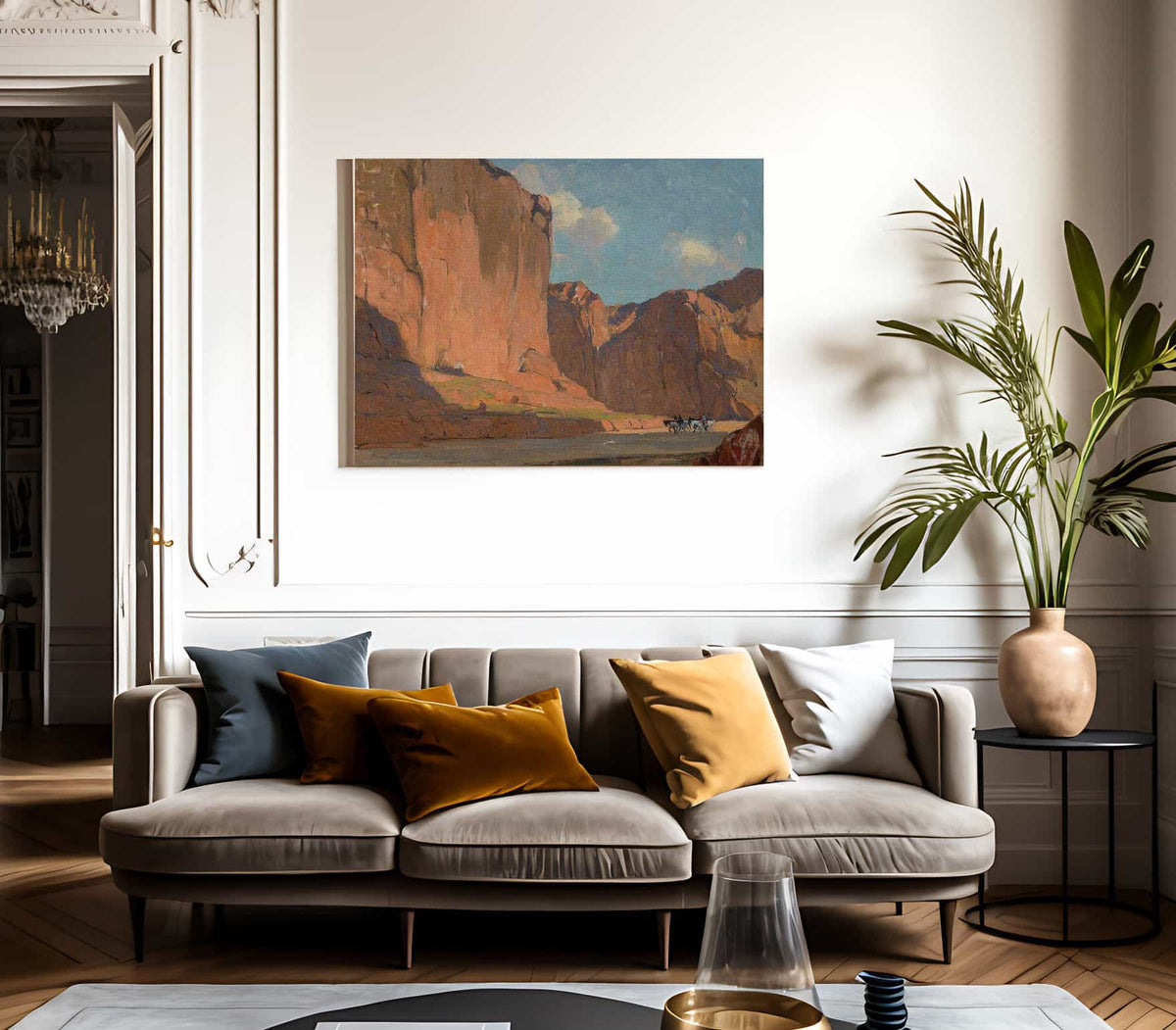 Riders Passing Through The Canyon By Edgar Payne Fine Art Print