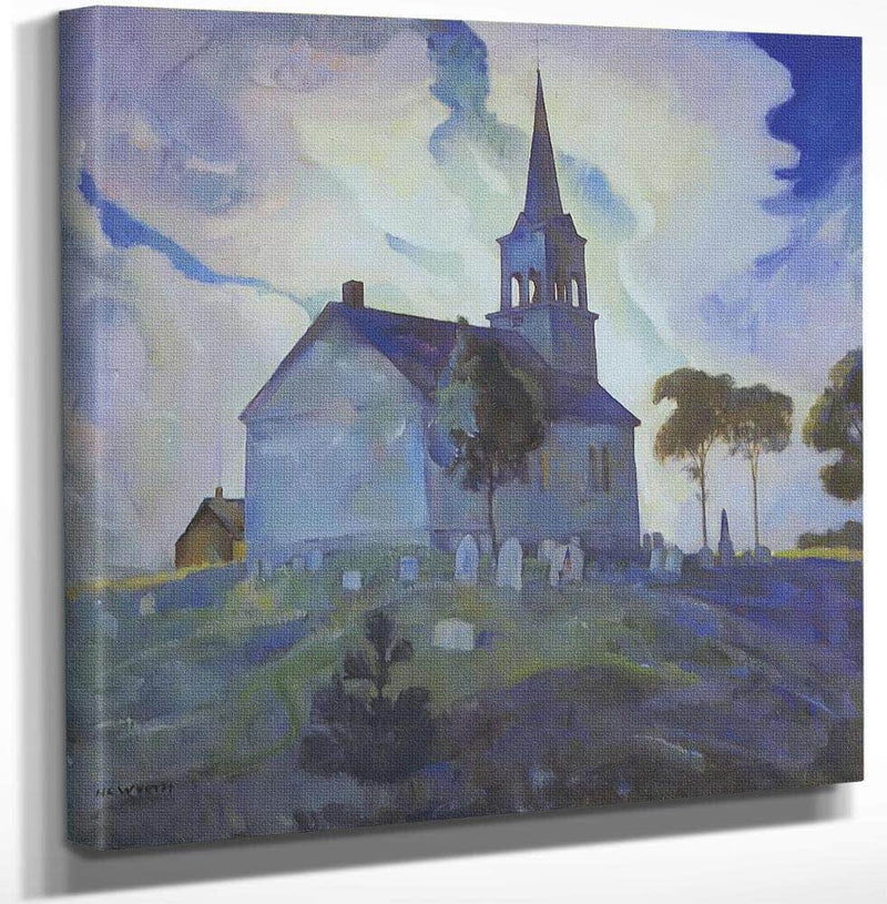 Ridge Church By N.C. Wyeth Fine Art Print