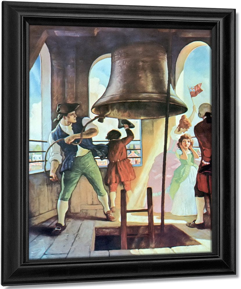 Ringing Out Liberty By NC Wyeth Fine Art Print