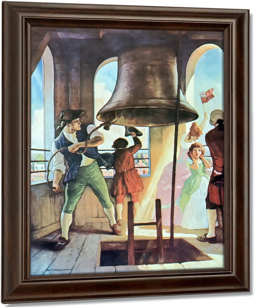 Ringing Out Liberty By NC Wyeth Fine Art Print