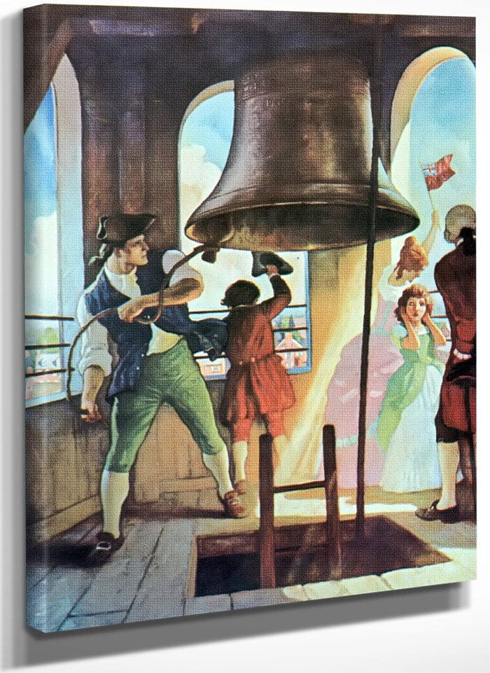 Ringing Out Liberty By NC Wyeth Fine Art Print