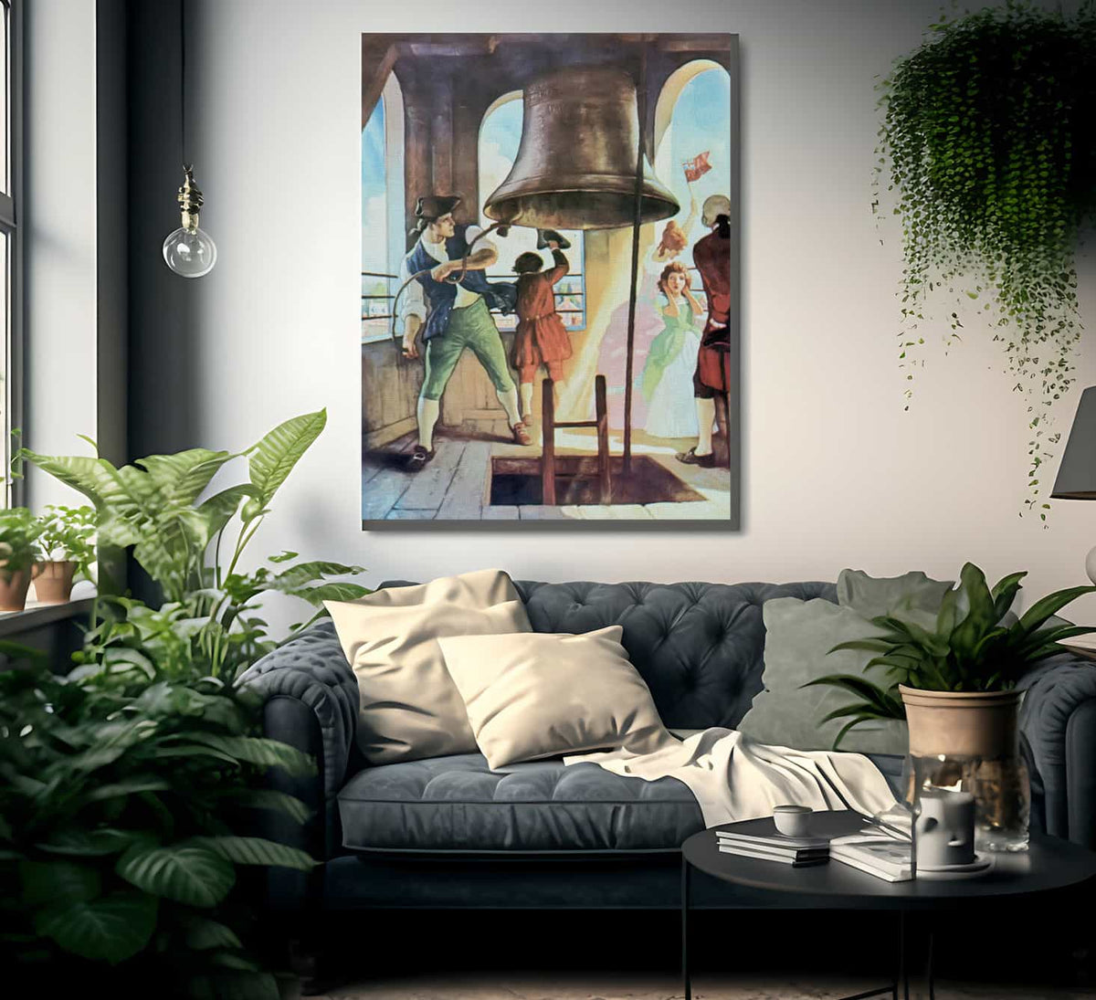 Ringing Out Liberty By NC Wyeth Fine Art Print