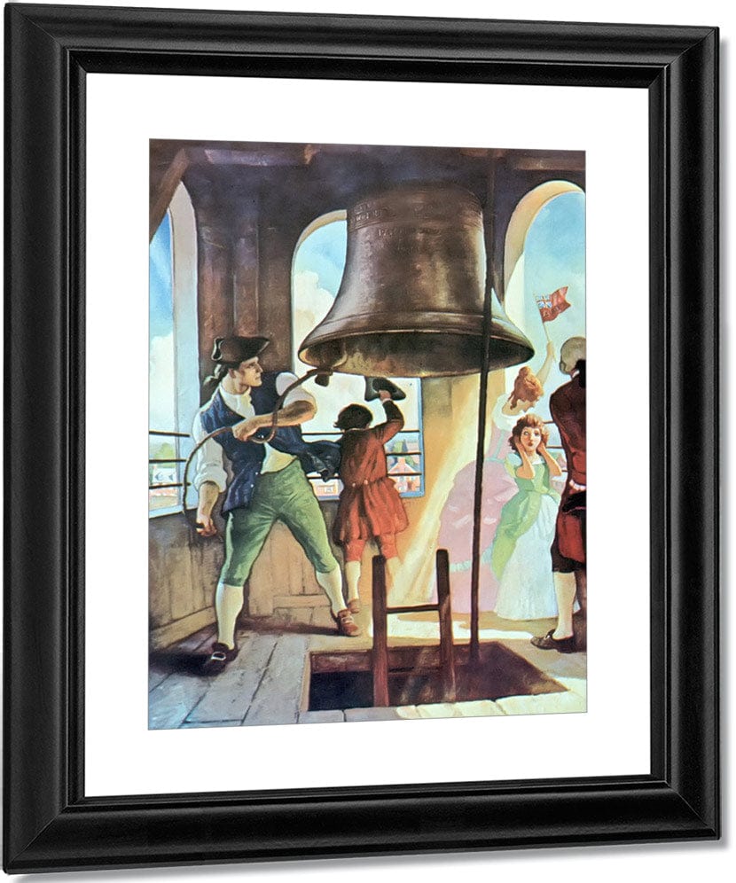 Ringing Out Liberty By NC Wyeth Fine Art Print