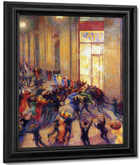 Riot In The Galleria 1909 Oil On Canvas 64X76Cm Pinacoteca Di Brera Milan By Umberto Boccioni Fine Art Print