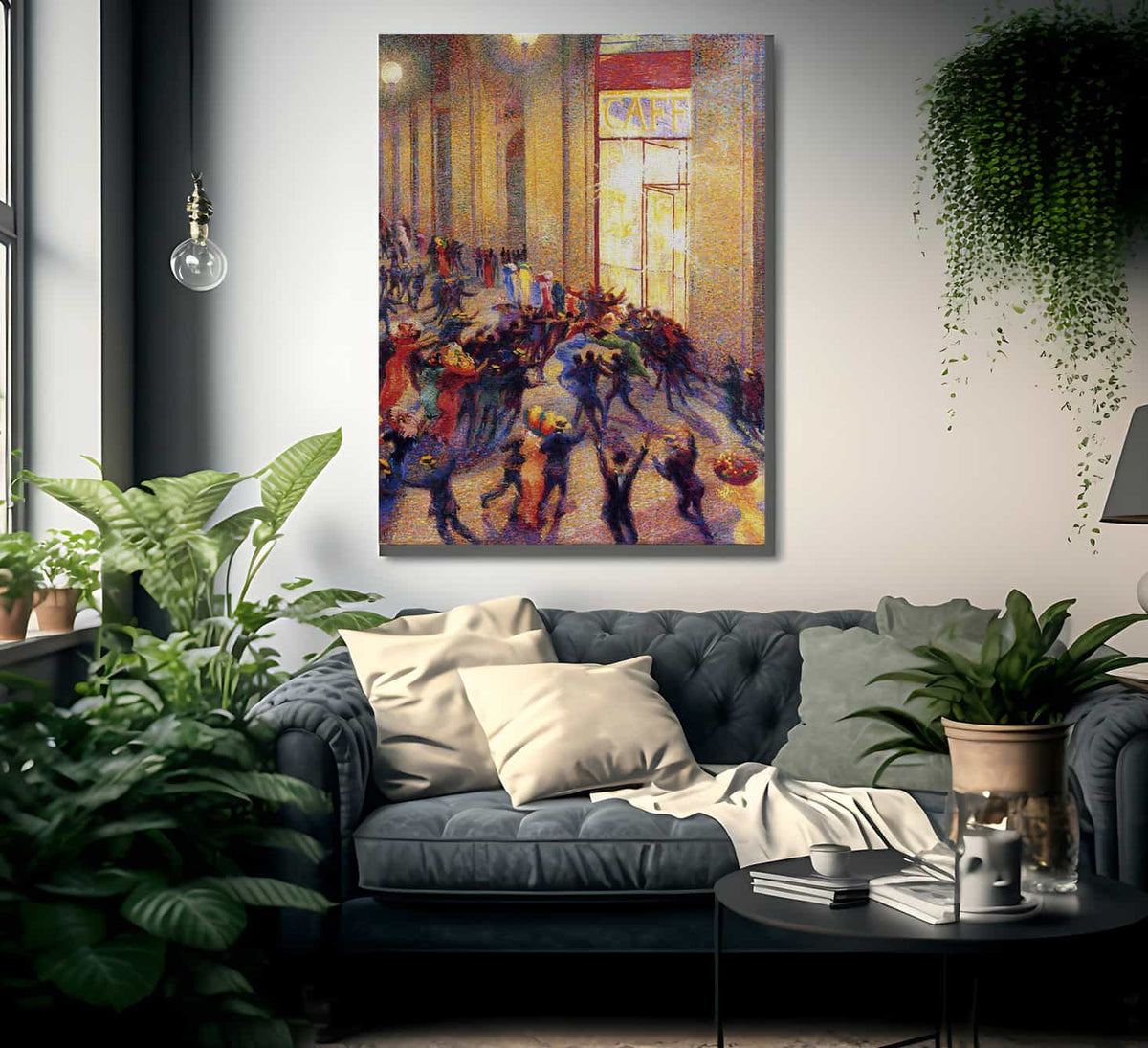 Riot In The Galleria 1909 Oil On Canvas 64X76Cm Pinacoteca Di Brera Milan By Umberto Boccioni Fine Art Print