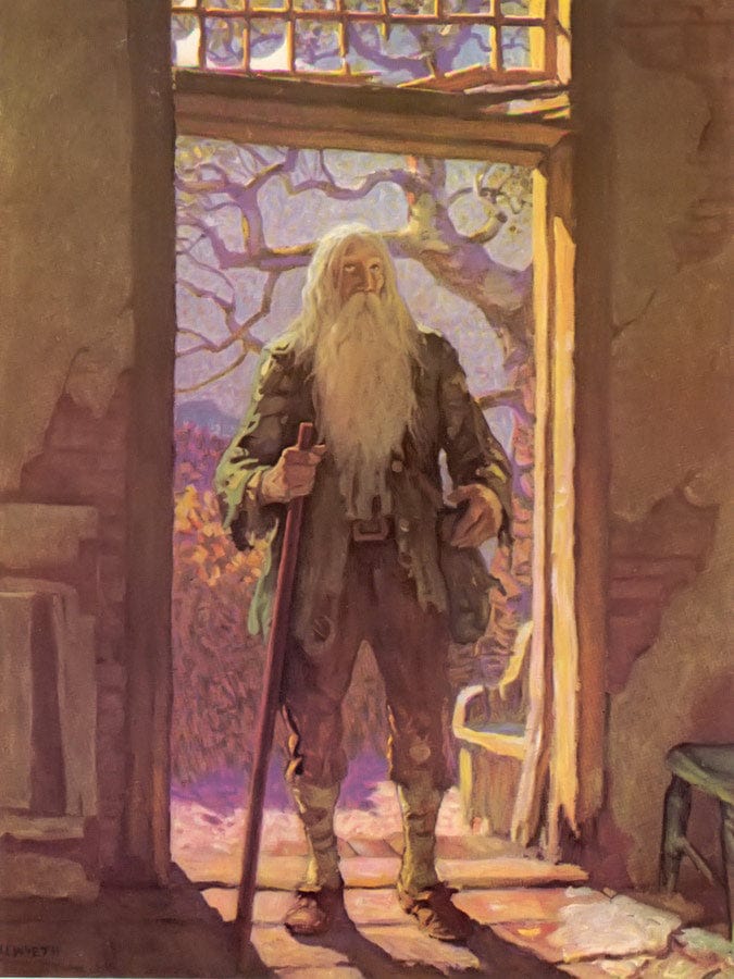 Rip Van Winkle By NC Wyeth Fine Art Print