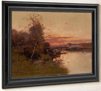 River At Sunset By Eugene Galien Laloue Fine Art Print