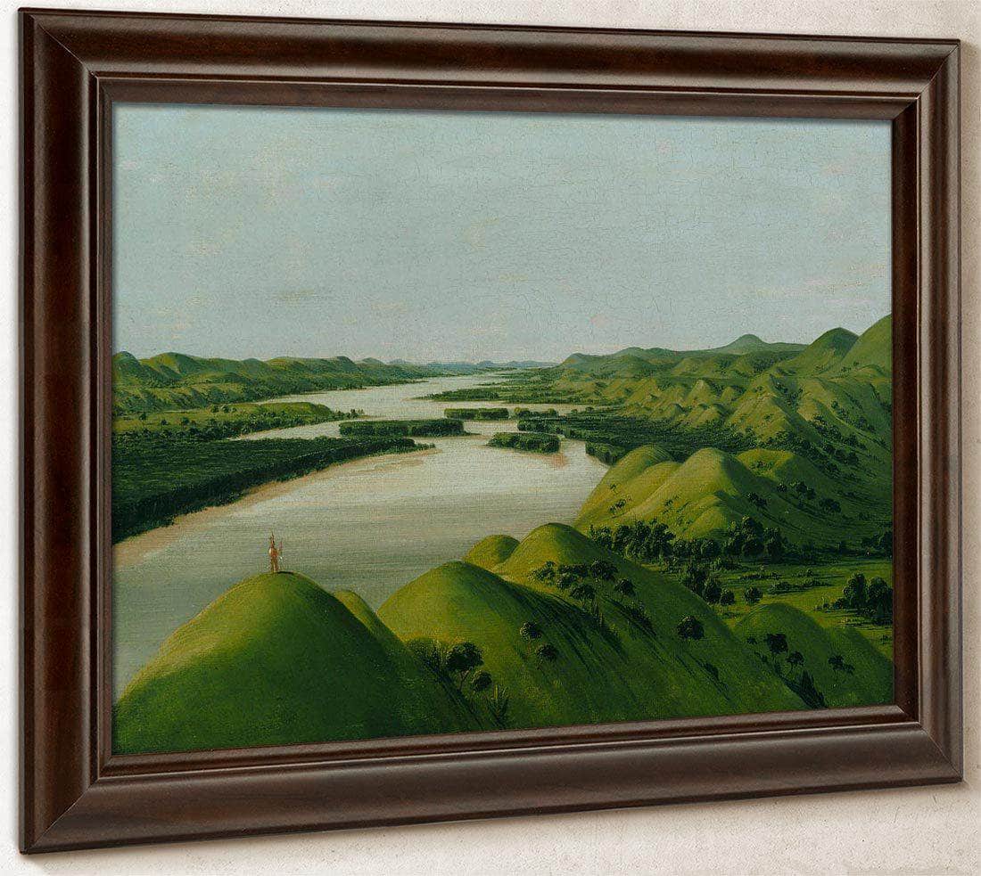 River Bluffs, 1320 Miles Above St. Louis By George Catlin Fine Art Print