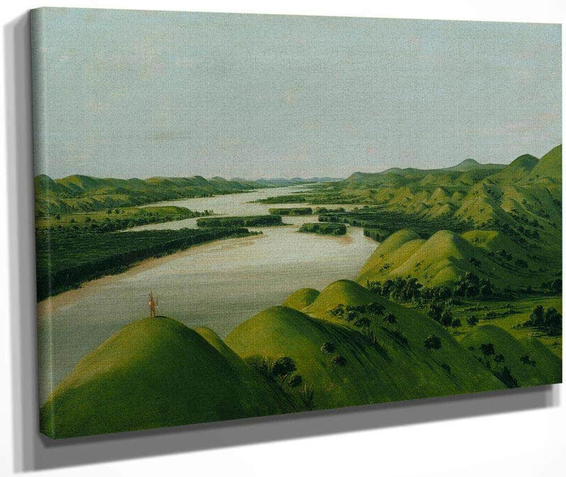River Bluffs, 1320 Miles Above St. Louis By George Catlin Fine Art Print