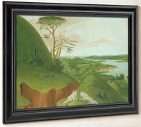 River Bluffs With White Wolves In The Foreground, Upper Missouri By George Catlin Fine Art Print