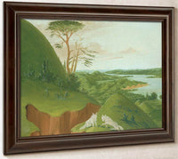 River Bluffs With White Wolves In The Foreground, Upper Missouri By George Catlin Fine Art Print