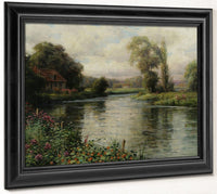 River Landscape By Louis Aston Knight Fine Art Print