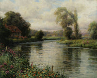 River Landscape By Louis Aston Knight Fine Art Print