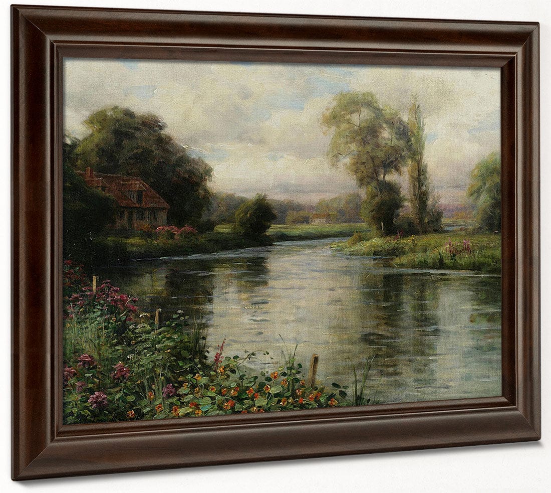 River Landscape By Louis Aston Knight Fine Art Print