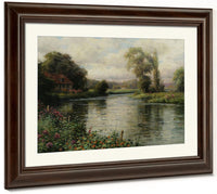 River Landscape By Louis Aston Knight Fine Art Print