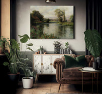 River Landscape By Louis Aston Knight Fine Art Print