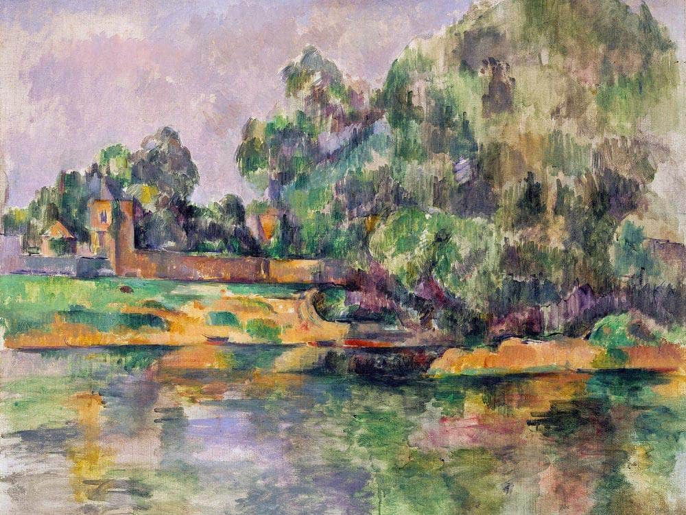 Riverbank By Cezanne Paul Fine Art Print
