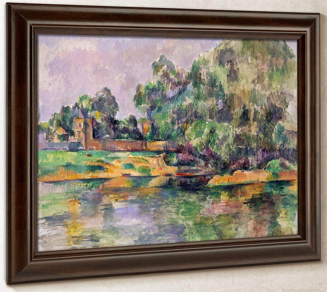 Riverbank By Cezanne Paul Fine Art Print