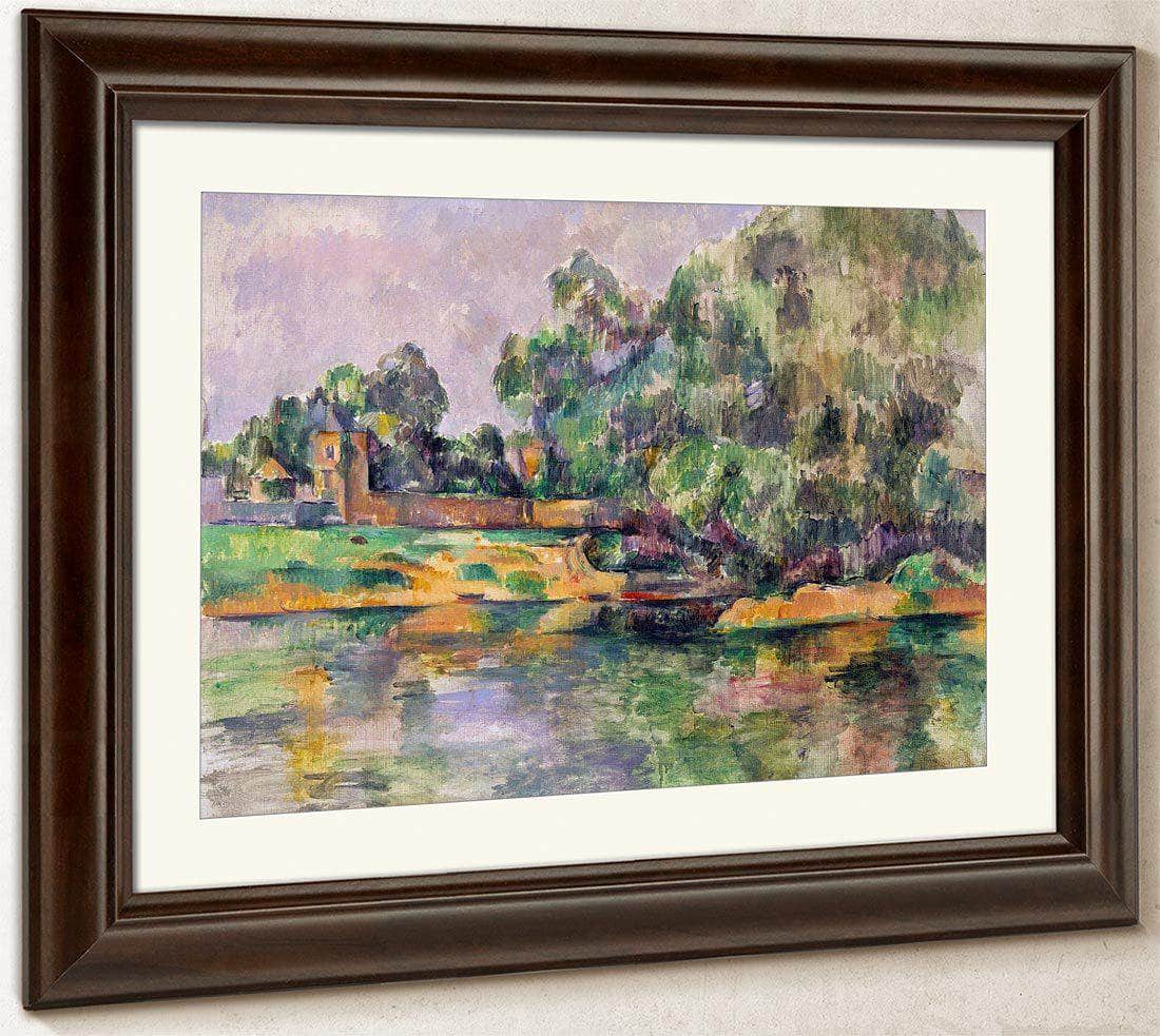 Riverbank By Cezanne Paul Fine Art Print