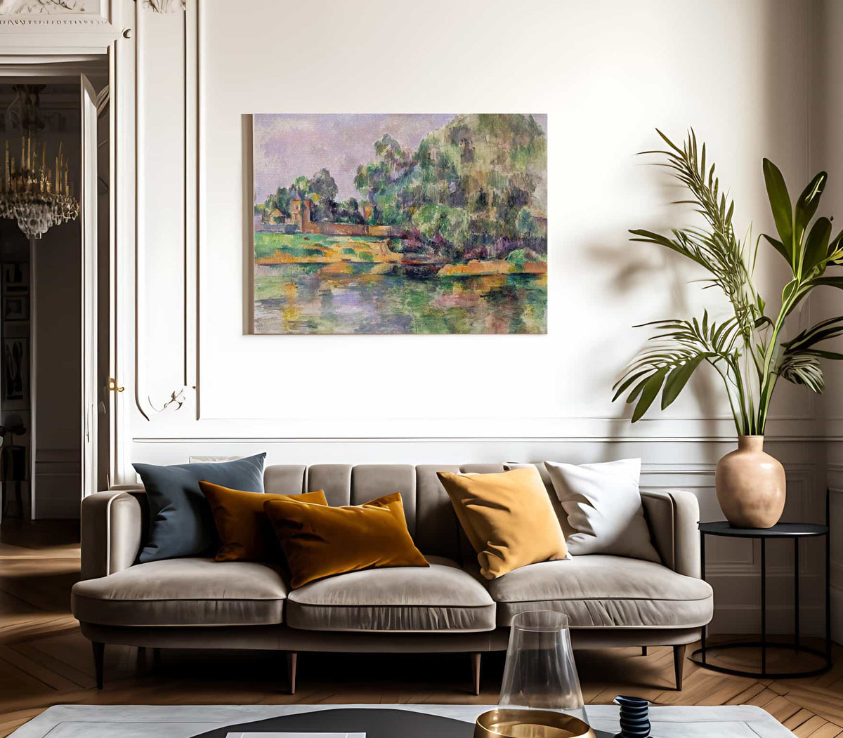 Riverbank By Cezanne Paul Fine Art Print