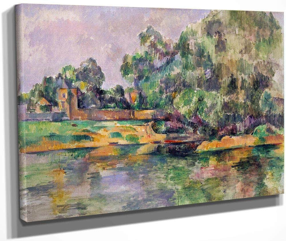 Riverbank By Cezanne Paul Fine Art Print