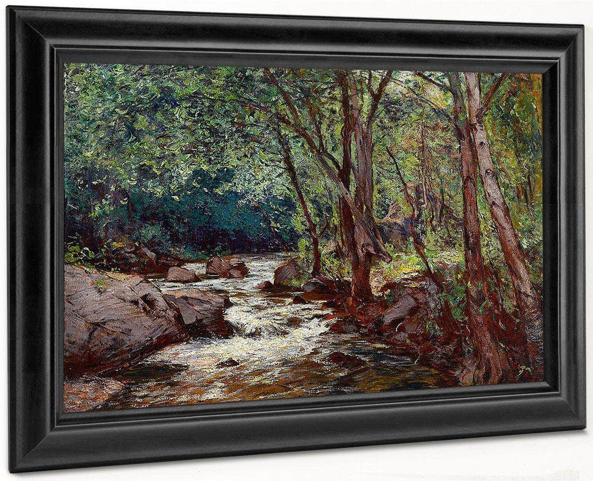 Riverbank In A Forrest By William Wendt Fine Art Print