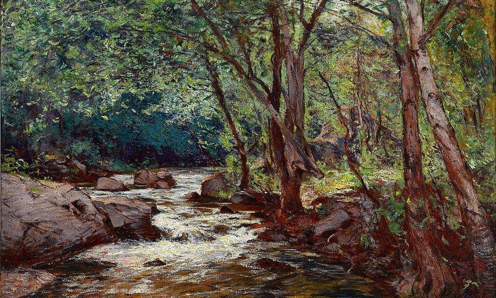 Riverbank In A Forrest By William Wendt Fine Art Print