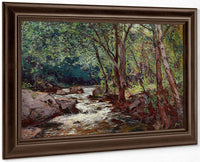 Riverbank In A Forrest By William Wendt Fine Art Print