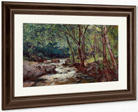 Riverbank In A Forrest By William Wendt Fine Art Print