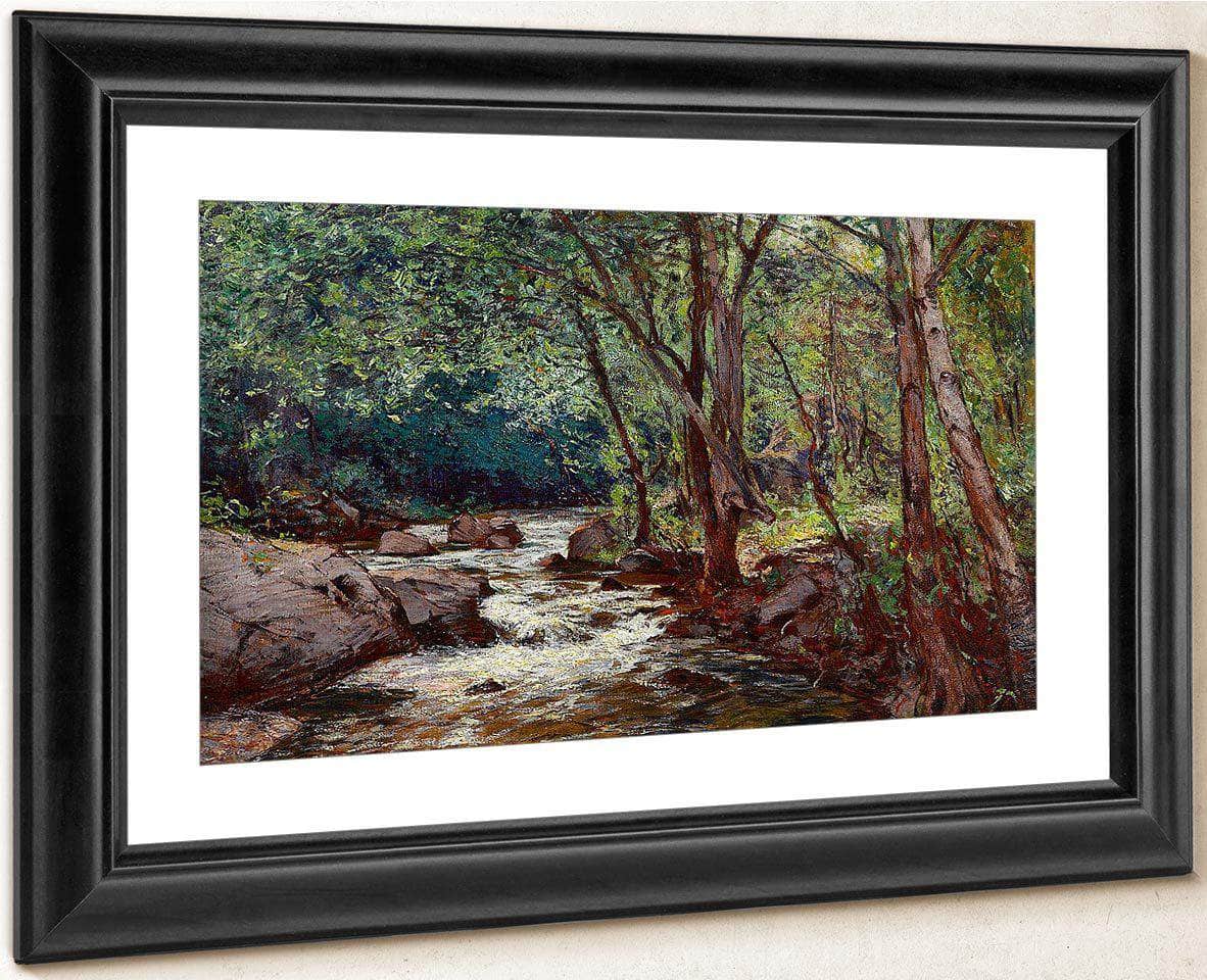 Riverbank In A Forrest By William Wendt Fine Art Print