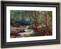 Riverbank In A Forrest By William Wendt Fine Art Print