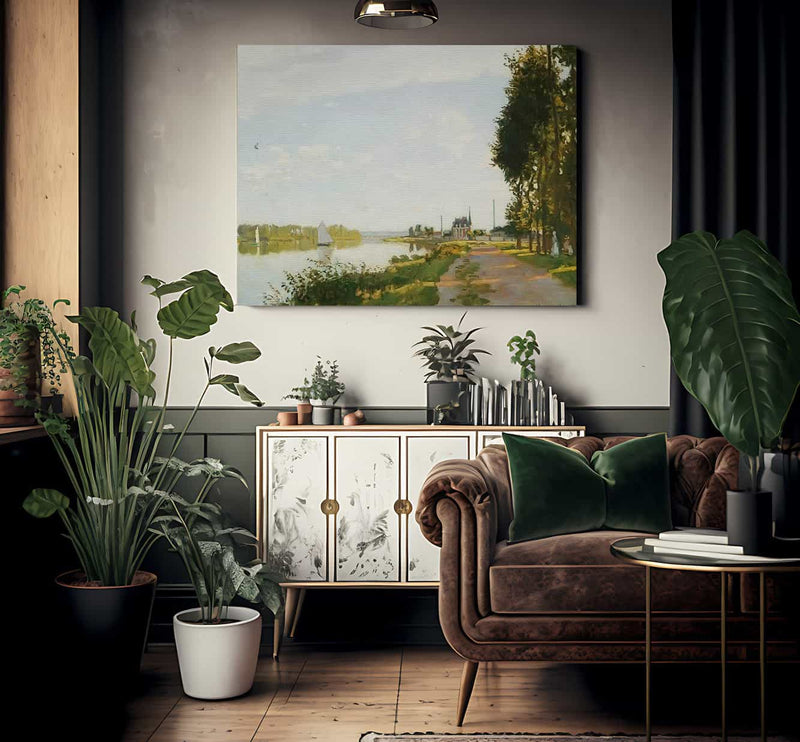 Riverside Path At Argenteuil By Claude Monet Fine Art Print