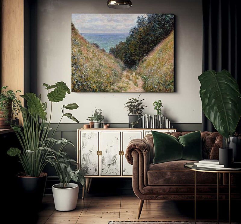 Road At La Cavee Pourville By Monet Claude Fine Art Print