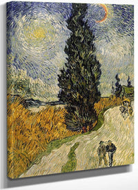 Road With Cypresses By Vincent Van Gogh Fine Art Print