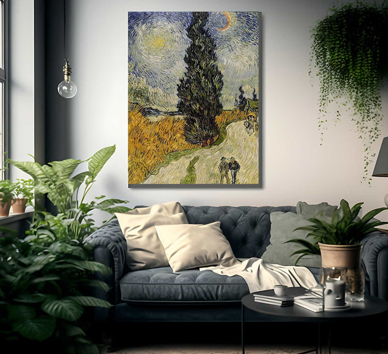 Road With Cypresses By Vincent Van Gogh Fine Art Print