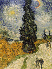 Road With Cypresses By Vincent Van Gogh Fine Art Print