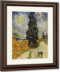 Road With Cypresses By Vincent Van Gogh Fine Art Print