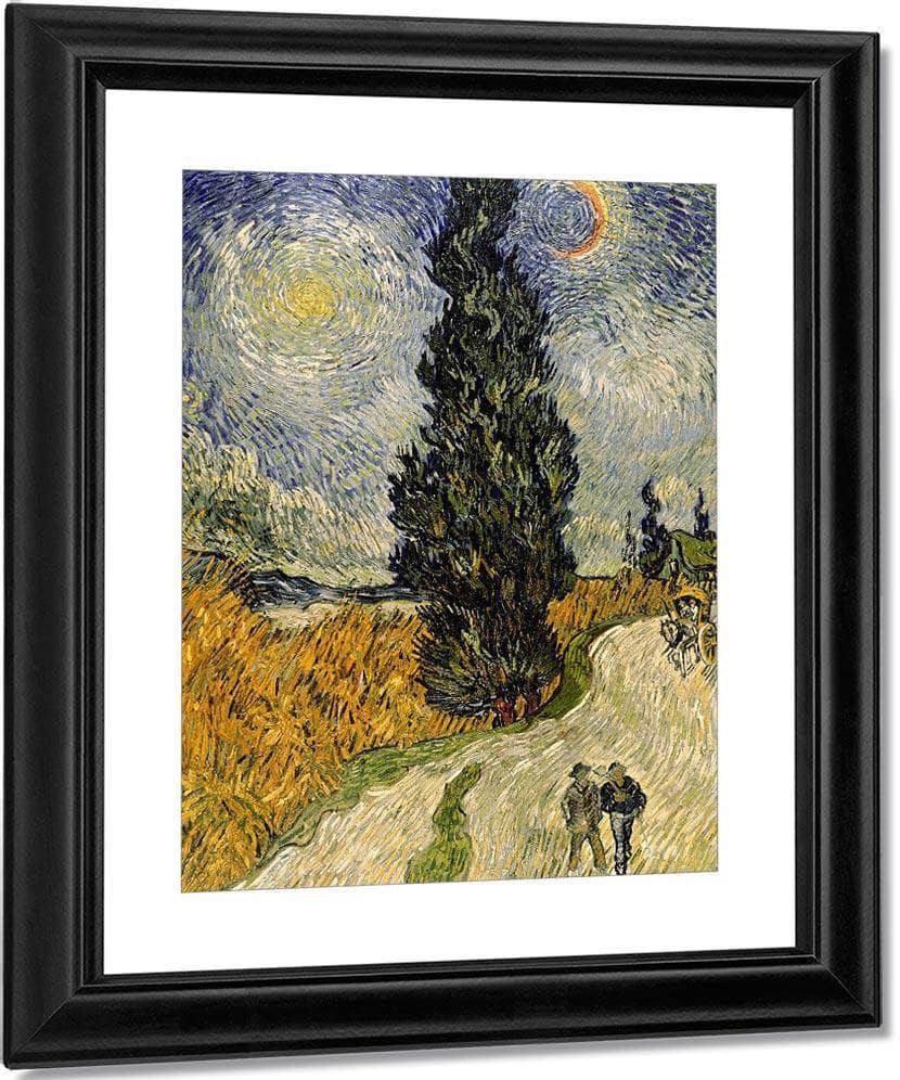 Road With Cypresses By Vincent Van Gogh Fine Art Print