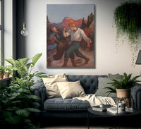 Roaring River By N.C. Wyeth Fine Art Print