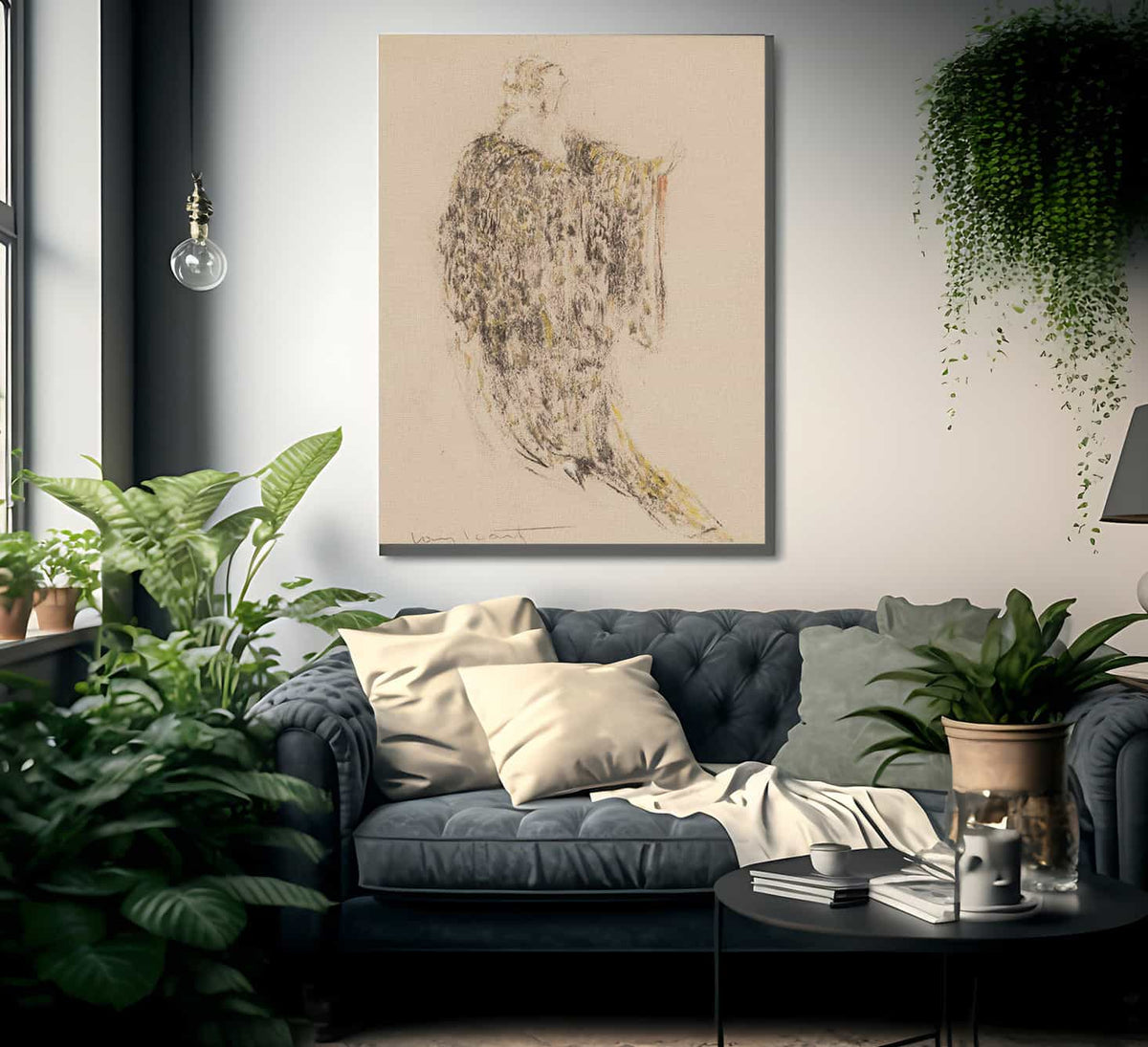 Robed Woman By Louis Icart Fine Art Print