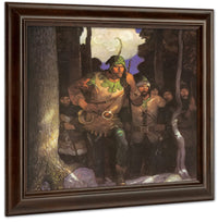 Robin Hood And The Men Of The Greenwood By NC Wyeth Fine Art Print