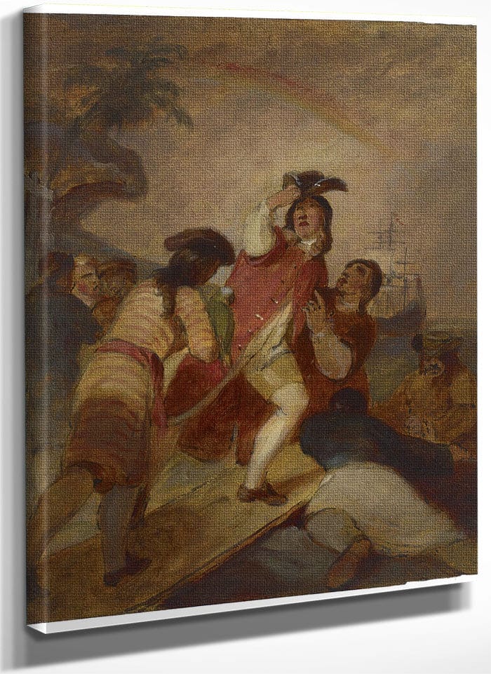 Robinson Crusoe And His Man Friday Leave The Island By Thomas Sully Fine Art Print